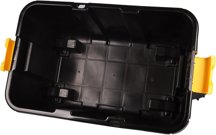 Tontarelli Aufbewahrungsbox mit Rollen 50L Lagerbox Regalbox Sammelbox mit Deckel Stapelbar