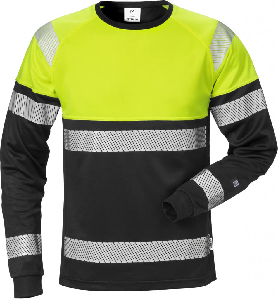Fristads Warnschutz-Langarm-T-Shirt Klasse 1 7519 Thv XS Warnschutz Gelb/Schwarz, XS Warnschutz Gelb