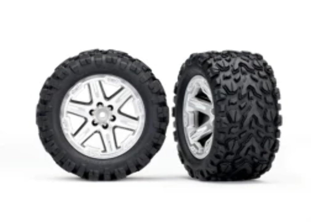 TRAXXAS 6773R Reifen Talon auf Felgen Silver Hex 12mm