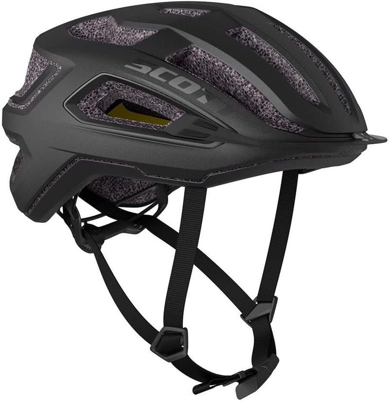 Scott Arx Plus MIPS Rennrad Fahrrad Helm Granit schwarz 2023 L (59 - 61 cm), L (59 - 61 cm)