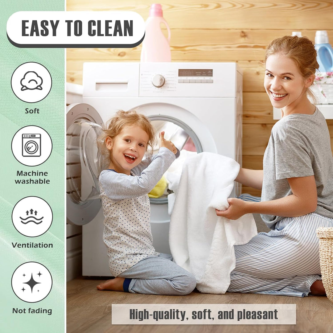 Hausbett Himmel 2er Set aus Voile, Betthimmel und Bettvorhang für Kinderbett, Kinderzimmer Deko für
