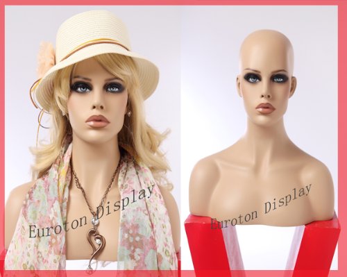 NEU Dekokopf Perückenkopf Schaufensterpuppe Mannequin weiblich FO frisierkopf