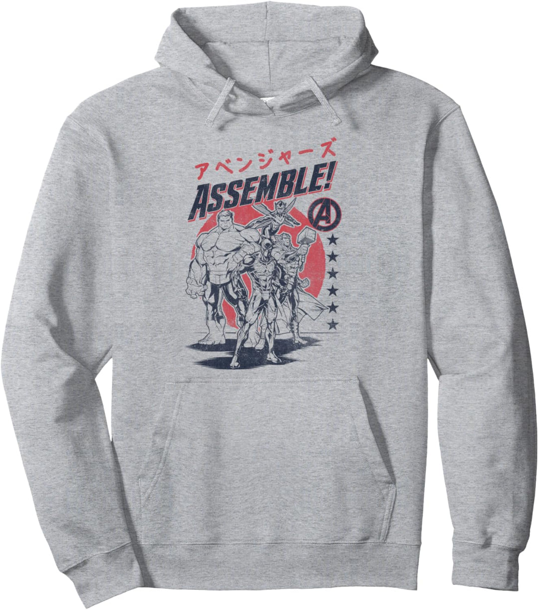 Marvel Avengers Assemble Kanji Portrait Pullover Hoodie