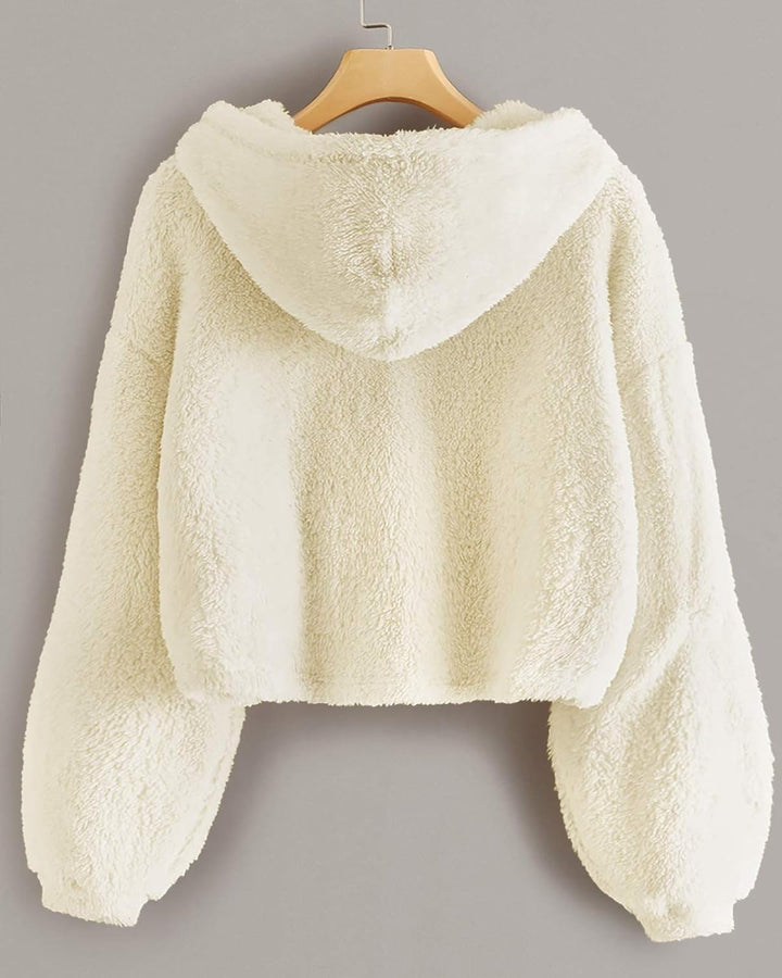 Imily Bela Kinder Mädchen Kapuzenpullover Fleece Hoodie Sherpa Sweatershirt Warm Teddy Pulli 13 Jahr