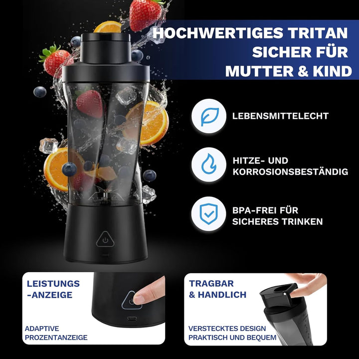 Smoothie Maker,BPA Frei,Zerkleinert Eis,Obst,Mini Standmixer,6000 mAh,USB-C Ladegerät,Portable Mixer
