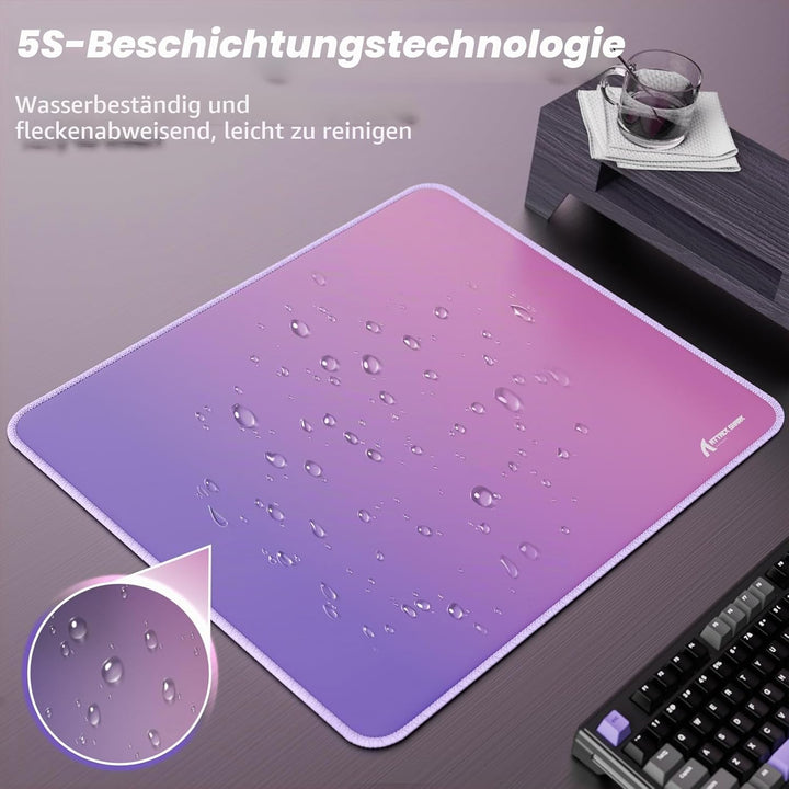 ATTACK SHARK CM03 eSports-Gaming-Mauspad, Grosses Mauspad Mit Wasserabweisender Beschichtung, Stark