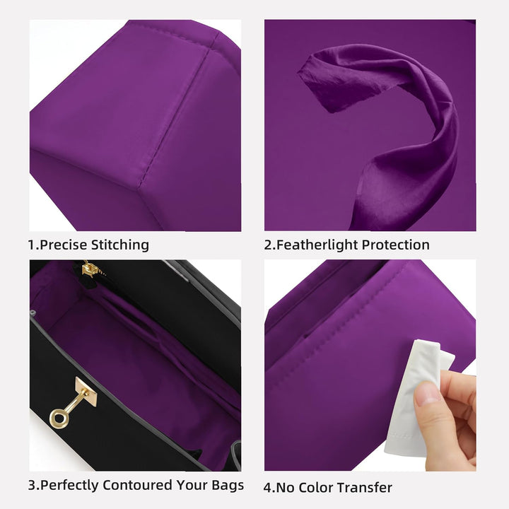 DGAZ Handtasche Tasche Organizer, Seide Innentasche für Birkin 20/25/30/35/40/45/50, Seidige Berühru