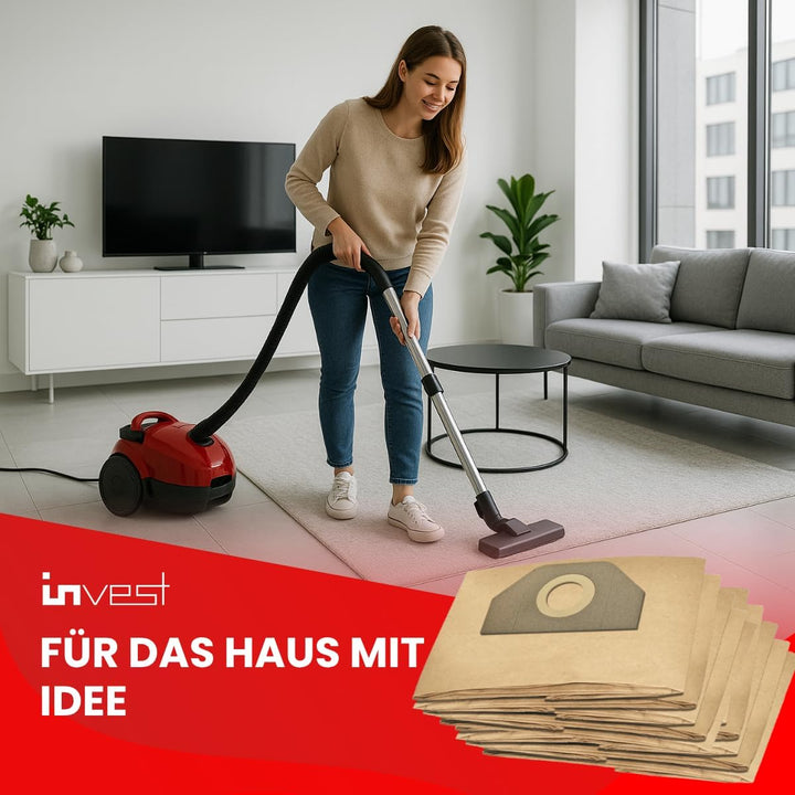 Invest - Staubsaugerbeutel Ersatz, Filtertüten Beutel Kompatibel mit Kärcher: 2701, 2701 TE, 2731, 3