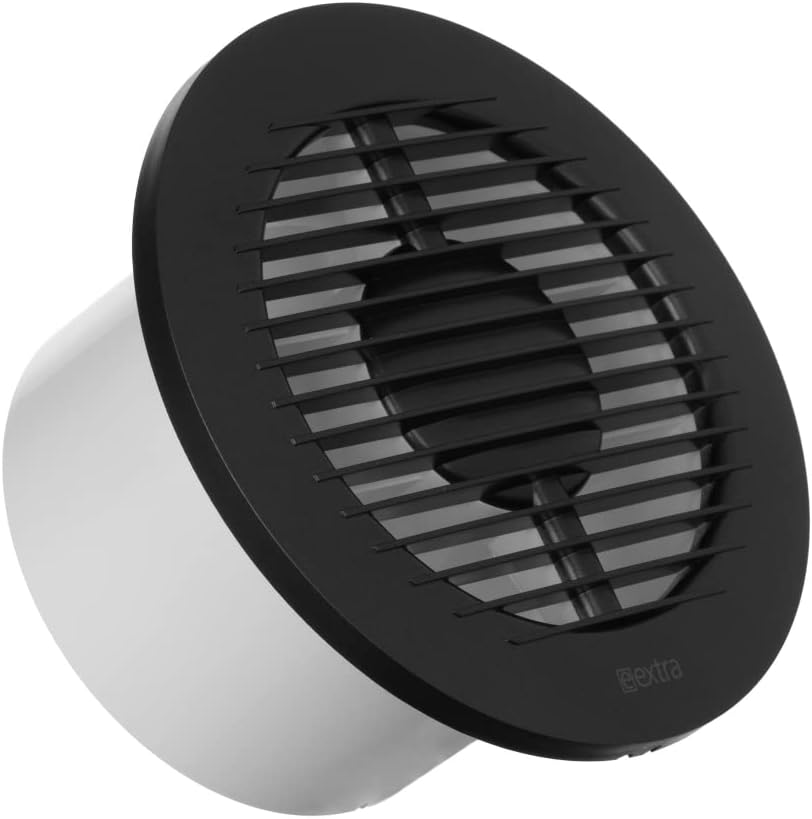 EUROPLAST Ø 125mm Bad-Lüfter - Fan zur Belüftung in Bad und WC gegen Feuchtigkeit - Leise Ventilator