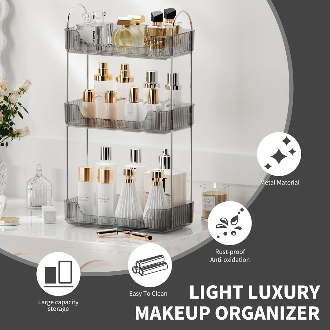 Make up Organizer, Kosmetik Organizer, Beauty Organizer, Hautpflege Organizer für Badezimmer (3 Schi
