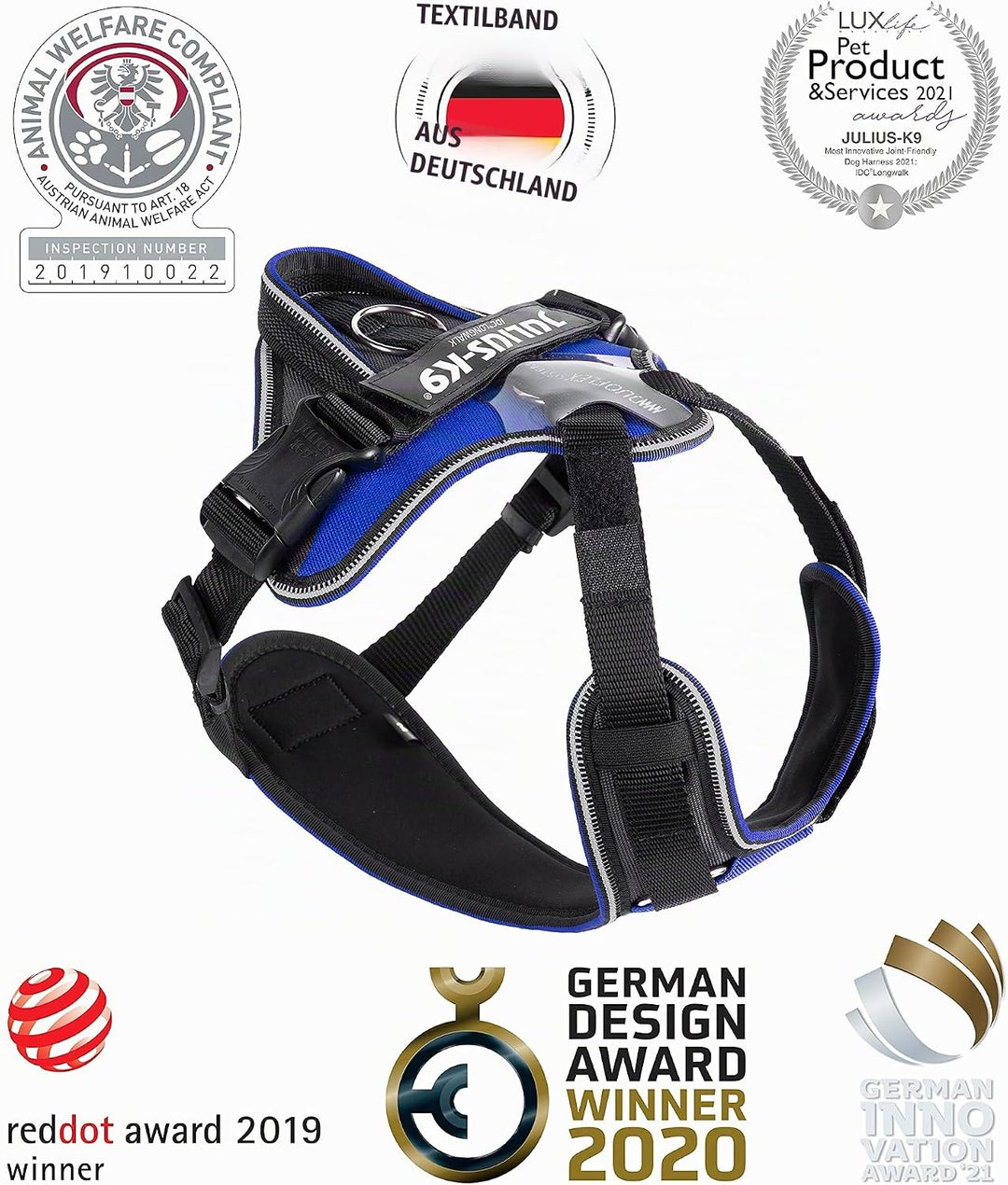 IDC Longwalk Geschirr, Blau-Grau, Grösse: S Blau-Grau S, Blau-Grau S