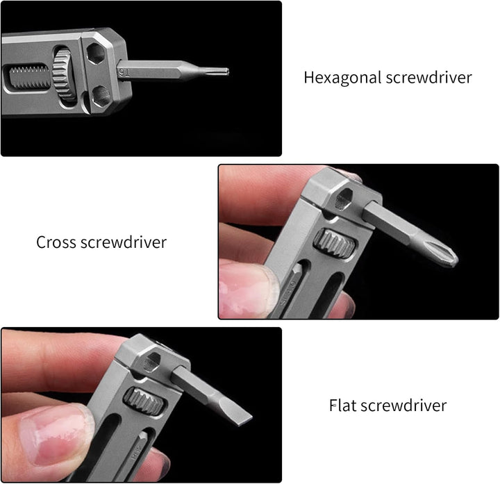 EDC Multifunktionswerkzeug - Brecheisen, Titan Hebeleisen, Mini Brechstange, Stemmeisen, Kleine Hebe