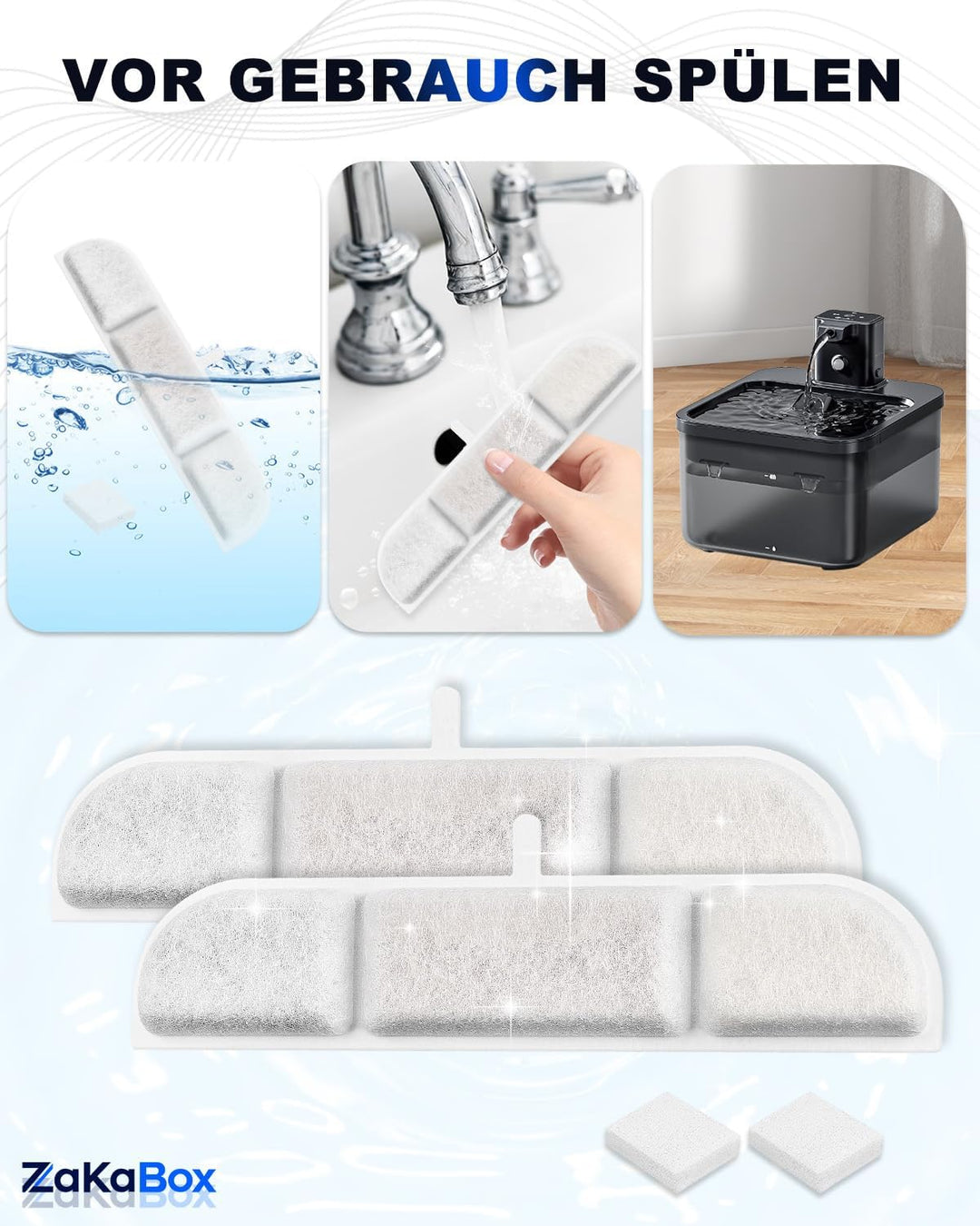 16+16 Pack Katzenbrunnen Filter Kompatibel mit DownyPaws Katzenbrunnen,Katzenbrunnen Filter 84oz/2.5