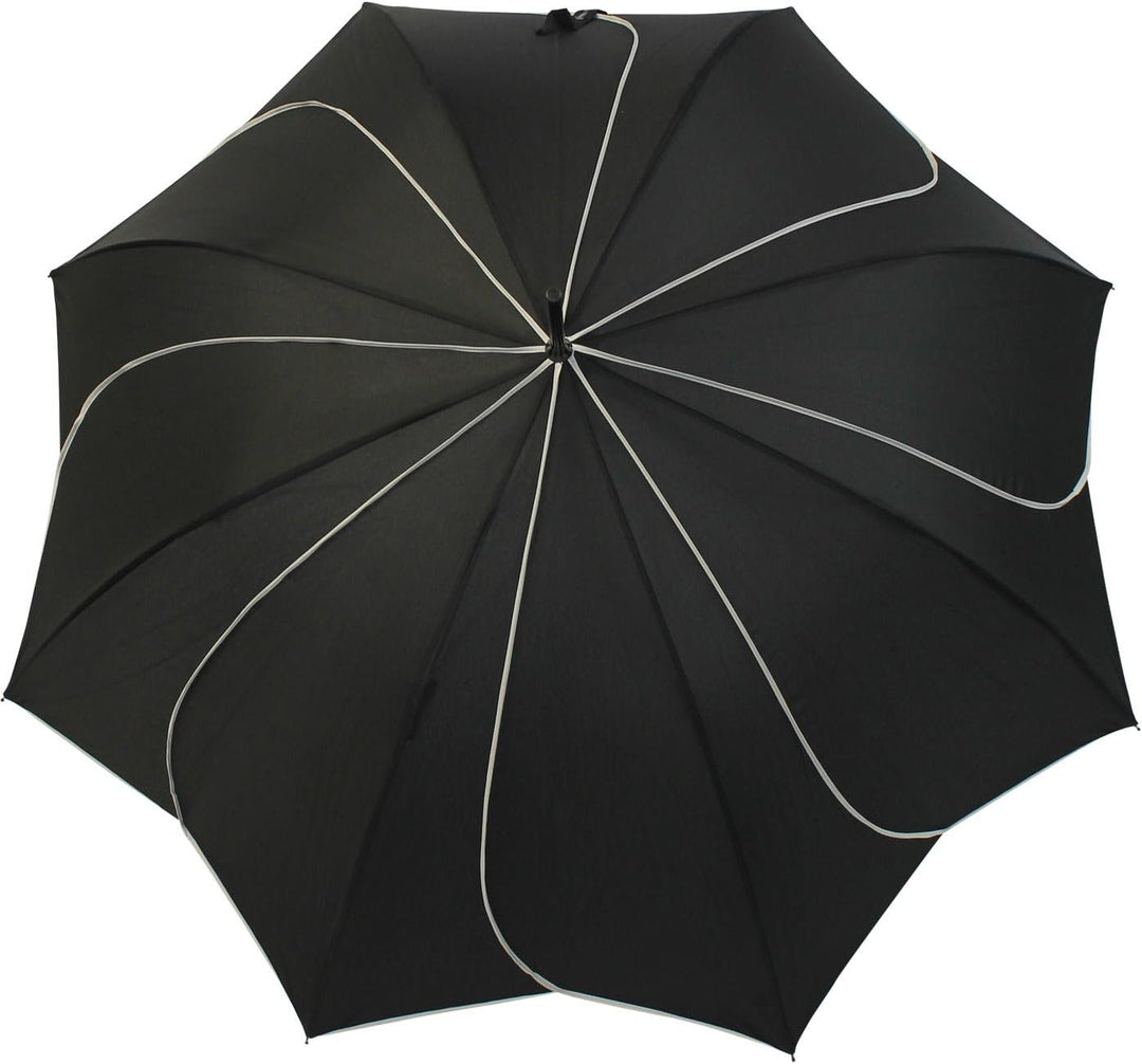 Pierre Cardin Stockschirm Damen gross stabil mit Automatik - Sunflower - schwarz, Schwarz