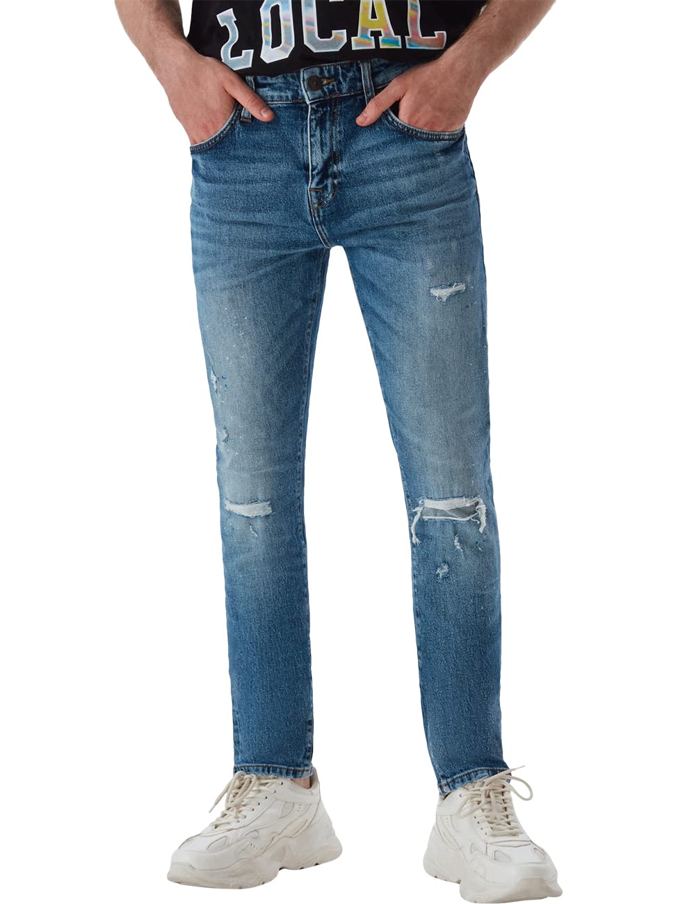 LTB Herren Jeans Joshua - Slim Fit - Blau - Calder Undamaged Wash W29-W40 31W / 30L Lemos Safe Wash