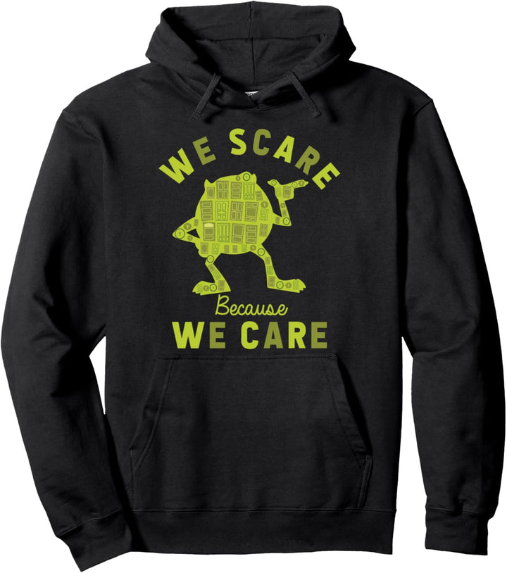 Disney Pixar Monsters Inc. Mike We Scare Text Pullover Hoodie