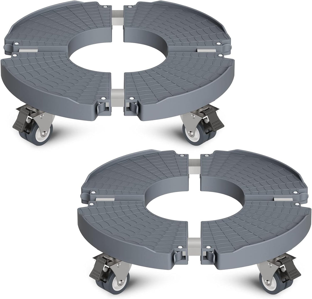 WELDUN Pflanzenroller Ø 40-57 cm, Rollbrett 200KG Tragkraft, Untersetzer Blumentopf mit feststellbar