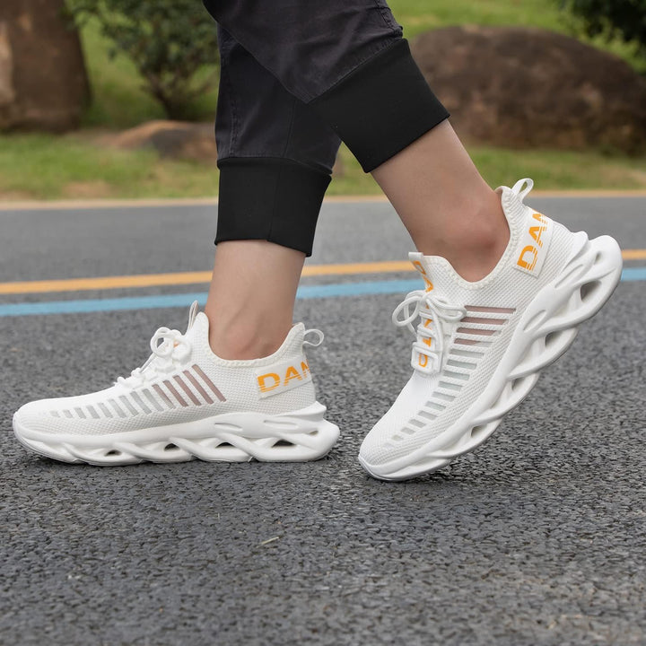 DANNTO Laufschuhe Herren Turnschuhe Damen Sneaker Leichte Atmungsaktiv rutschfeste Sportschuhe Gym F