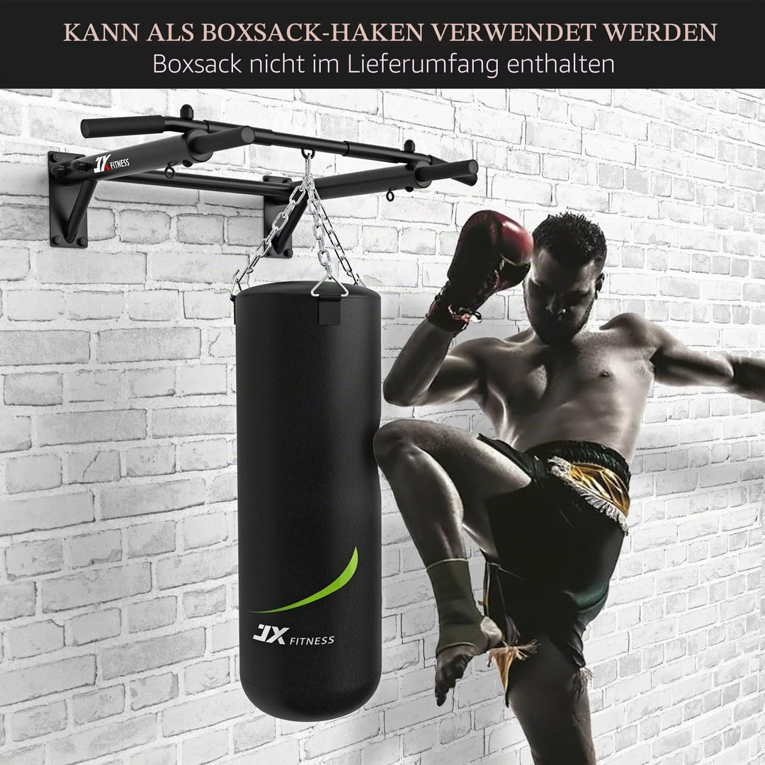 JX FITNESS Klimmzugstangen Klimmzugstange Wandmontage Heimturnhalle Pull Up Bar, 3 Ösen für TRX Trai