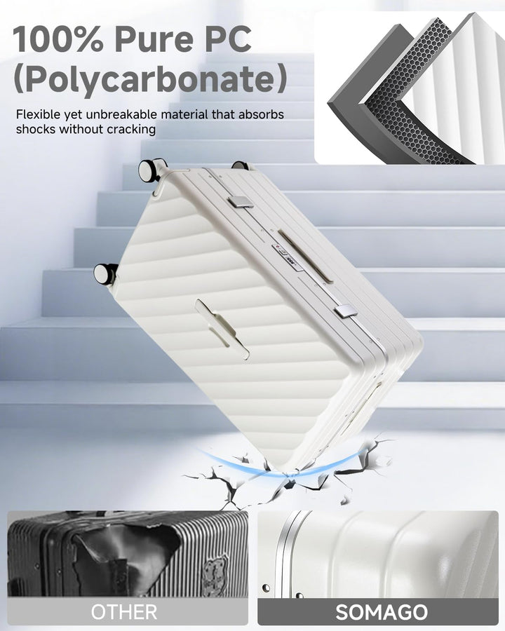 Sea choice Kofferset 2 Teilig Hartschale Trolley Handgepäck mit Laptopfach und Grosse Kapazität 30in