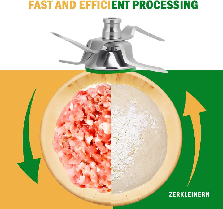 YUJUVI Messer für Vorwerk Thermomix TM5 TM6 Thеrmomix TM5 und TM6 Ersatzmesser aus Edelstahl Mixmess