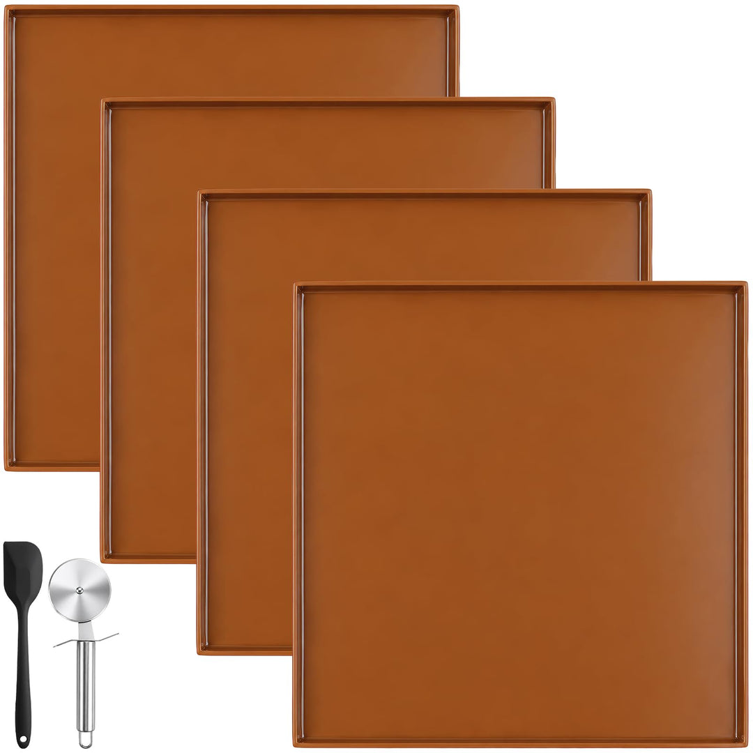 8er Pack Silikon Dörrmatten mit Rand 35x35cm, Silikonmatten für Dörrautomat Kompatibel mit Cosori &amp;