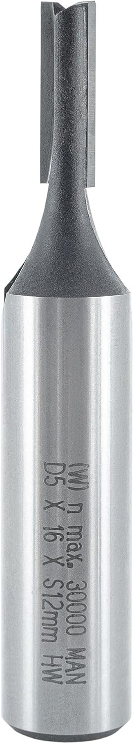 ENT 10507 Nutfräser HW, Schaft (S) 12 mm, Durchmesser (D) 5 mm, NL 16 mm, SL 40 mm, GL 65 mm D=5 / N
