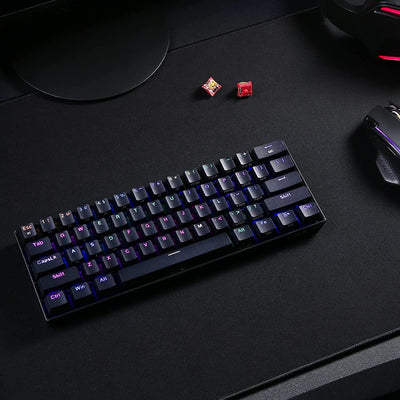 Redragon K530 Pro Draconic 60% Bluetooth/kabelgebundene / 2,4 GHz kabellose mechanische Tastatur, 61