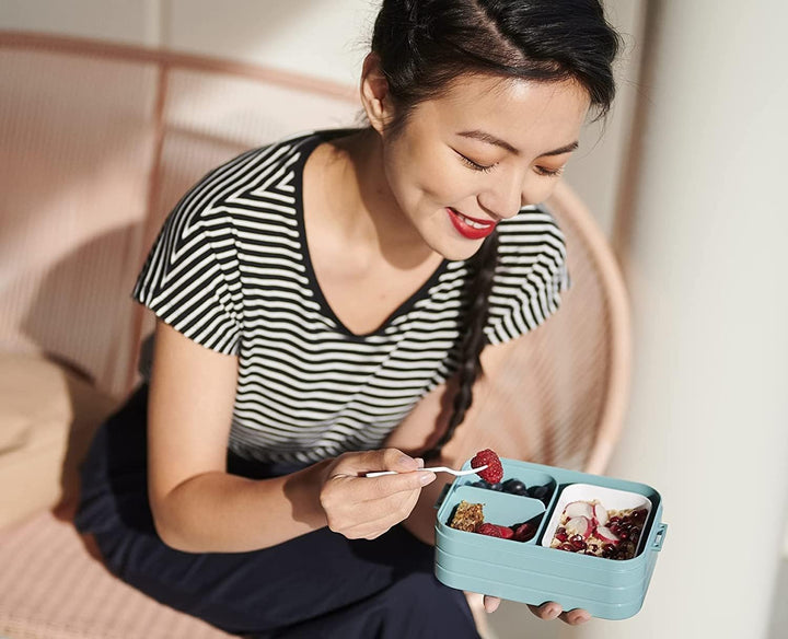 Mepal Brotdose Midi - Bento Box für 2 Sandwiches oder 4 Brotscheiben - Lunchbox für kleine Snacks &