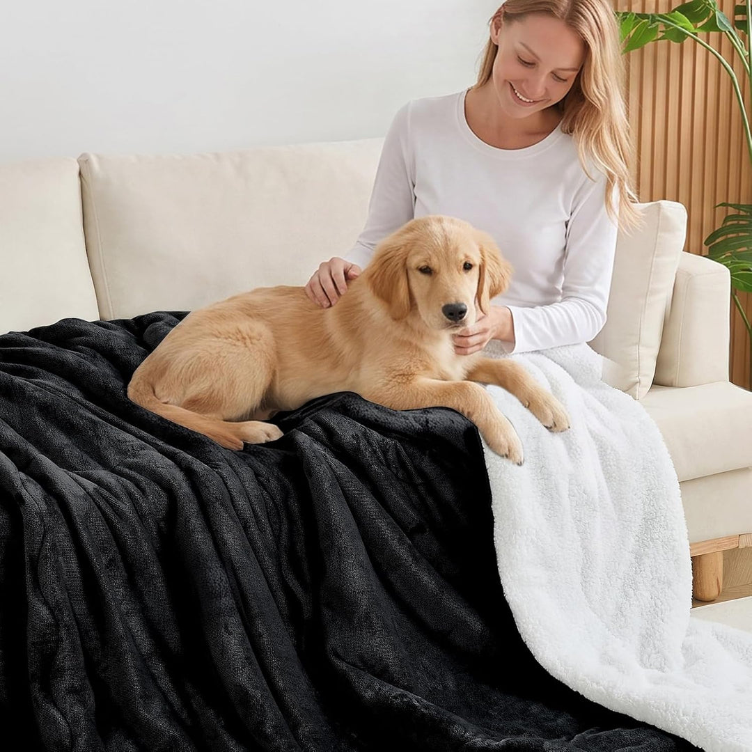 CHOSHOME Kuscheldecke Flauschig 220x240CM Kuscheldecke Warm Sherpa Decke Flauschige Decke Dicke Warm