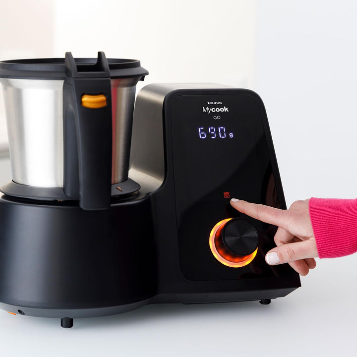 Taurus Küchenmaschine Mycook Go, 1600 W, patentierte Induktion, 2 l Edelstahl, 25 Funktionen, integr