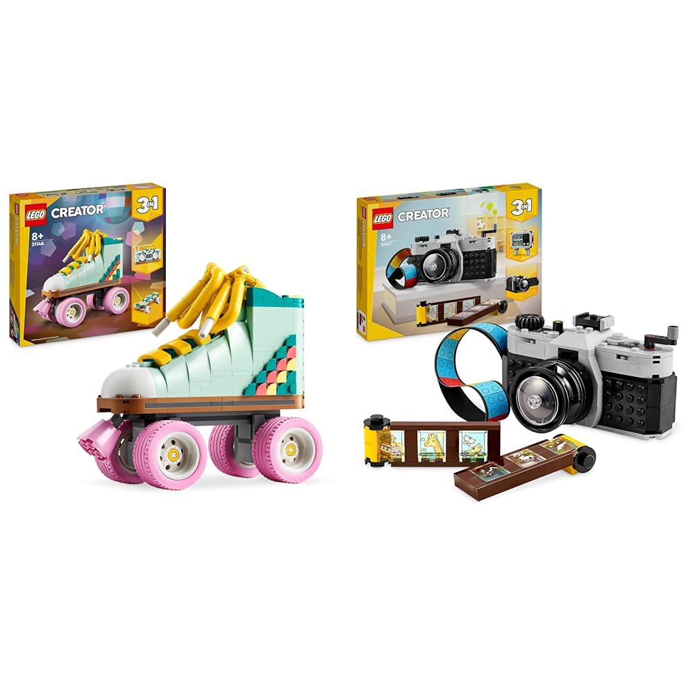 LEGO Creator 3in1 Rollschuh Spielzeug für Mädchen und Jungen & Creator 3in1 Retro Kamera Spielzeug m
