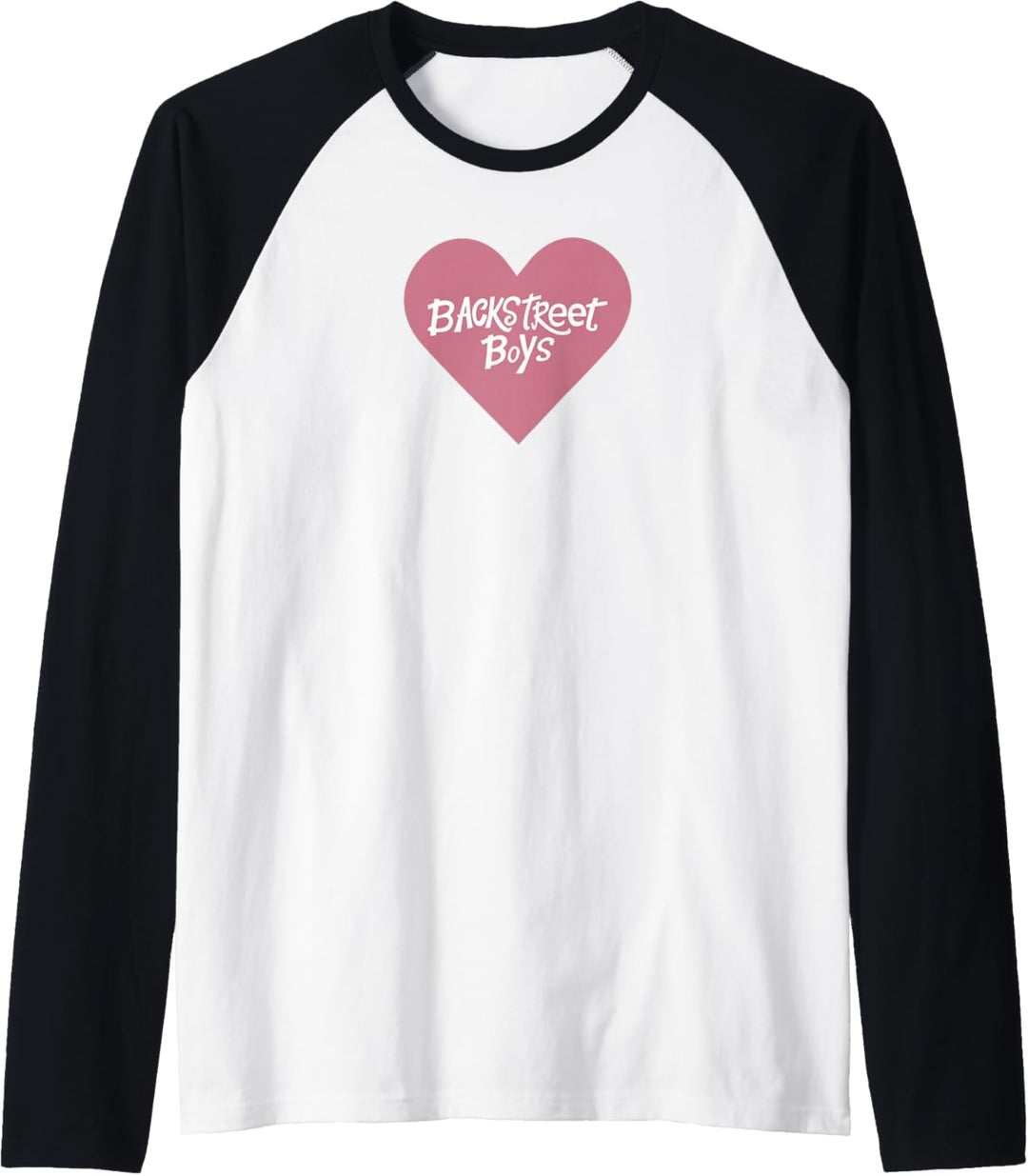 Backstreet Boys – Pink Heart Logo Valentine's Day White Raglan