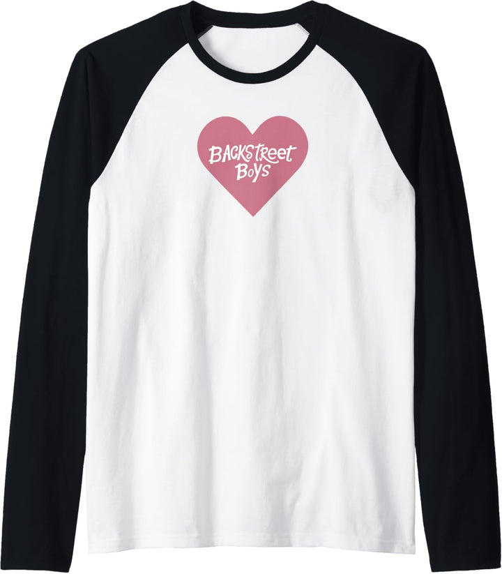 Backstreet Boys – Pink Heart Logo Valentine's Day White Raglan