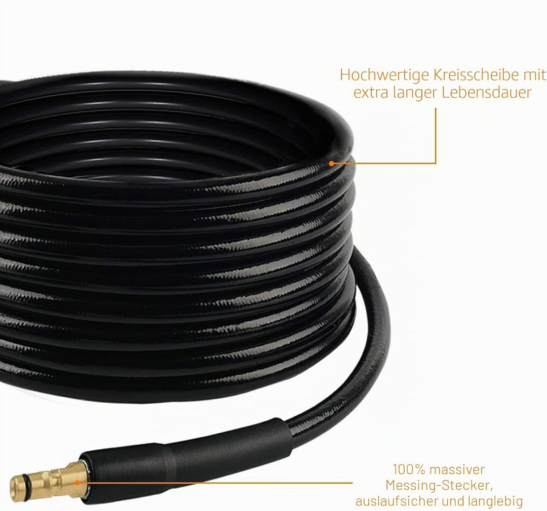 Ersatzschlauch, 6 m, flexibler Hochdruckreiniger mit M22 mit Gewinde und Quick Connect, Typ Click, f