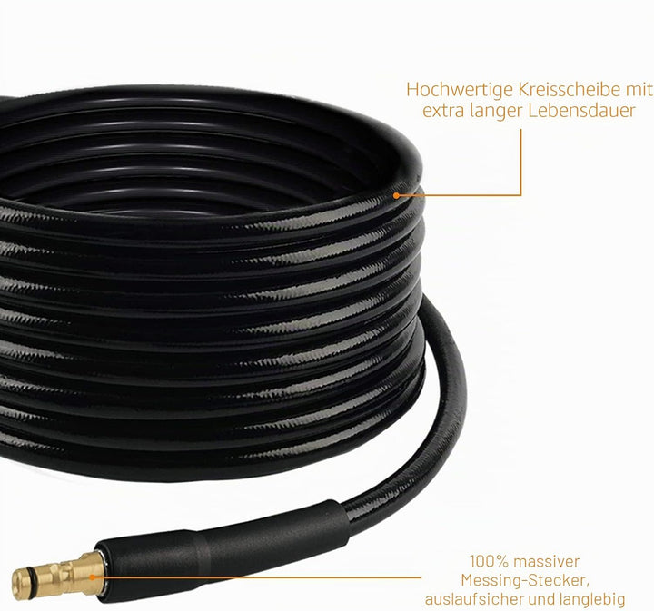 Ersatzschlauch, 6 m, flexibler Hochdruckreiniger mit M22 mit Gewinde und Quick Connect, Typ Click, f