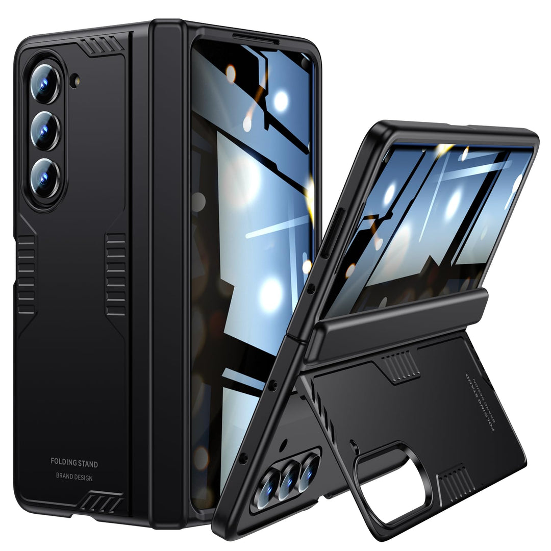 spoovcto for Samsung Galaxy Z Fold 5 Ständer Hülle mit Privatsphäre Bildschirmschutz & Scharnier Sch