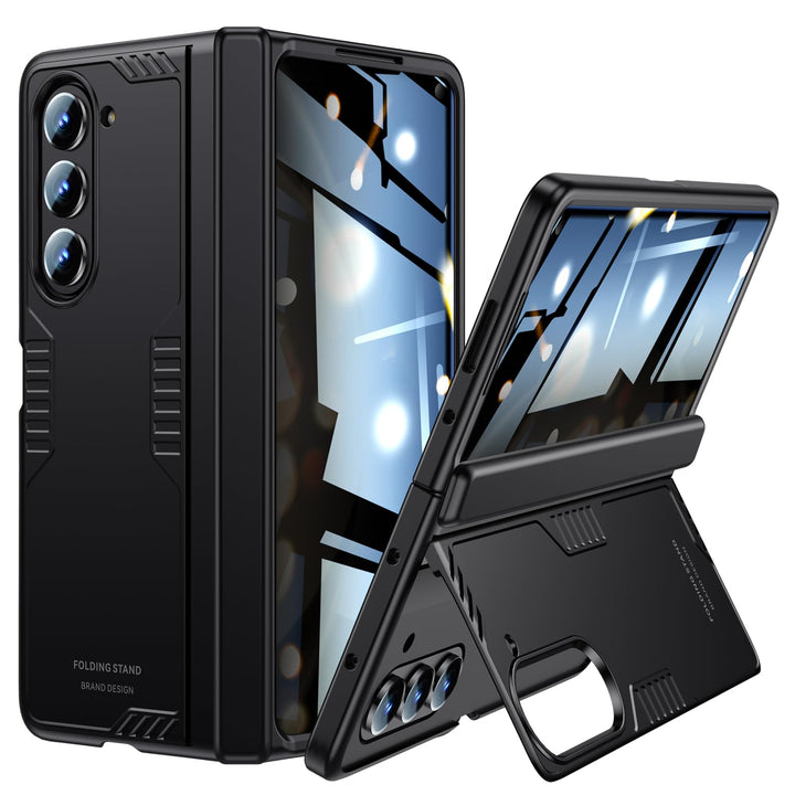 spoovcto for Samsung Galaxy Z Fold 5 Ständer Hülle mit Privatsphäre Bildschirmschutz & Scharnier Sch