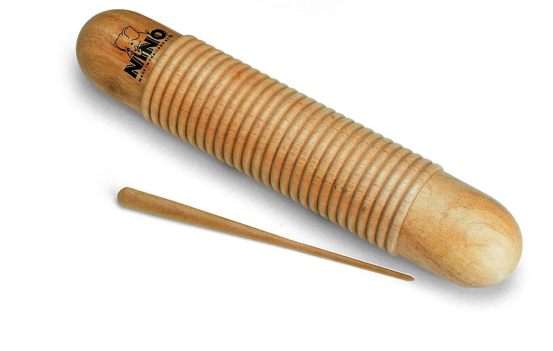 Nino Percussion Wood Güiro Instrument - Musikinstrument für Kinder ab 5 Jahren - Siam Eiche, Natur (