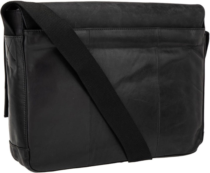 Strellson - brick lane jeremy messenger lhf Schwarz 39X31X9 Farbe:schwarz / Material:polyester,leath