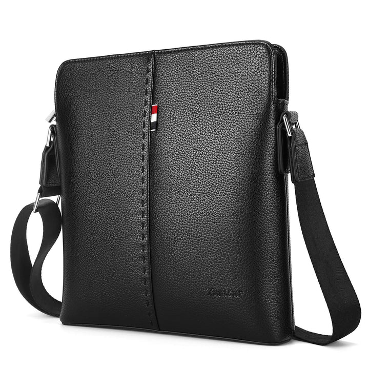 YumSur Herren Umhängetasche, Leder Messenger Handtasche Crossbody Tasche für Männer Geldbörse iPad T