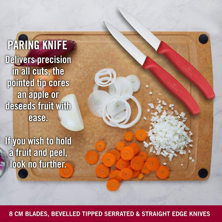 Victorinox Swiss Classic, Küchenmesser Set, 3teilig, Gemüse-, Tomaten- und Frühstücksmesser, Robuste