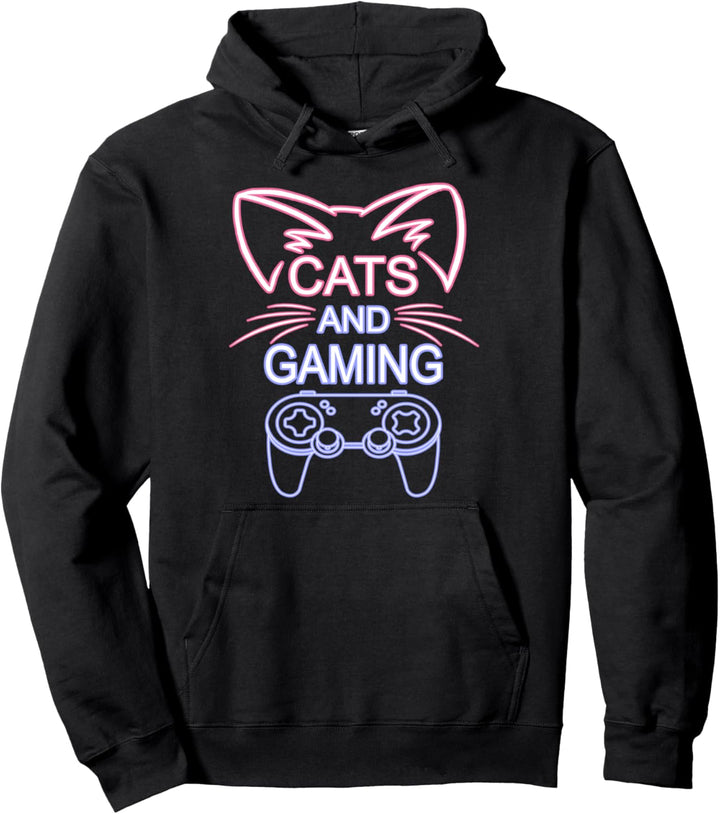 Gamer Zocker Cats And Gaming Katzen Und Games Gaming Pullover Hoodie