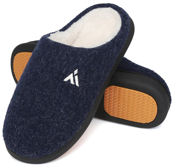 Mishansha Herren Damen Warme Hausschuhe Winter Memory Foam Plüsch Pantoffeln Rutschfest Slippers,Gr.