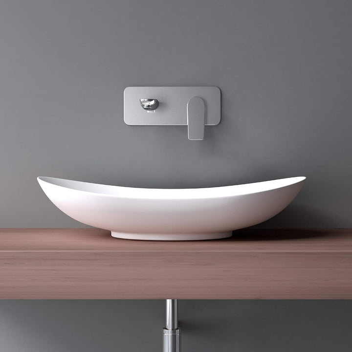doporro Design Wandarmatur aus Messing Waschbeckenarmatur für Wandmontage Einhebel-Waschtischmischer