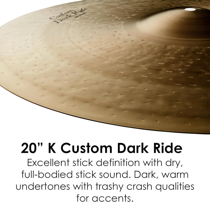 Zildjian K Custom Series - 20" Dark Ride Cymbal 20 Zoll Dark Ride, 20 Zoll Dark Ride