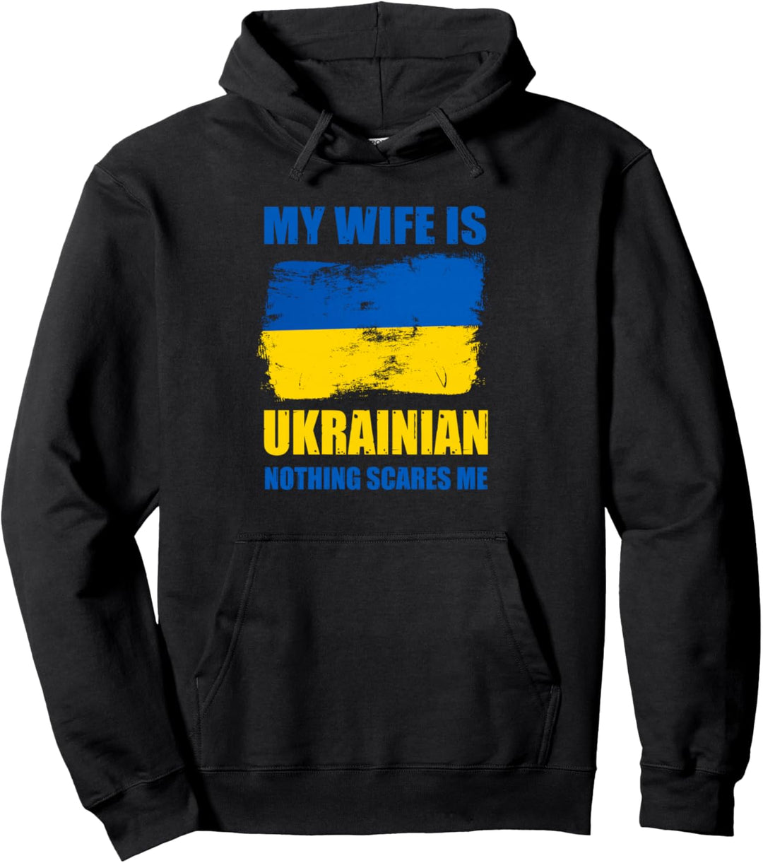 Meine Frau ist die ukrainische ukrainische Pride-Flagge Erbe Roots Proud Pullover Hoodie