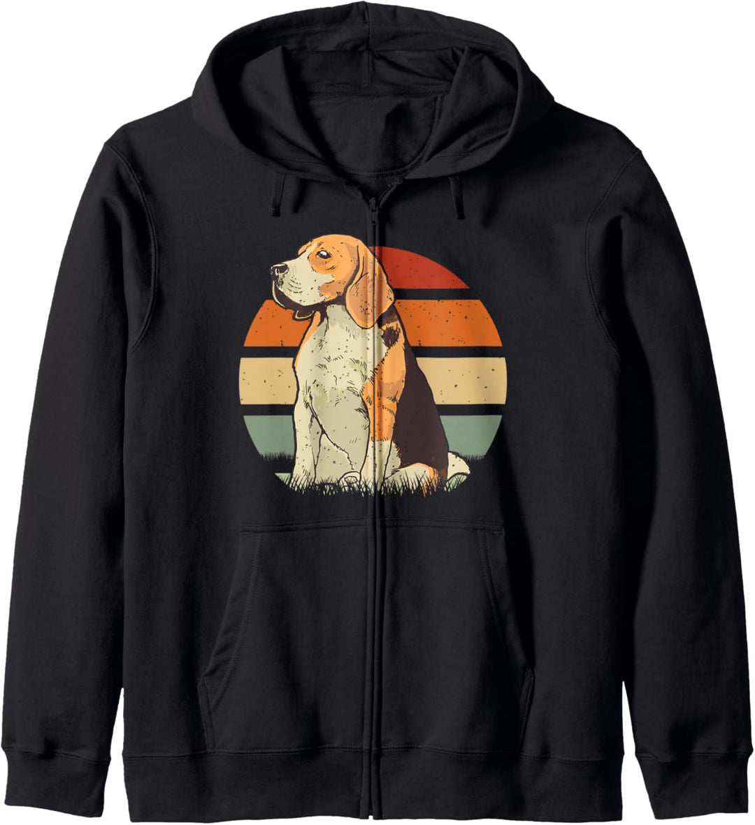 Beagle Retro Love Vintage Hunderasse Süss Geschenke Beagles Kapuzenjacke