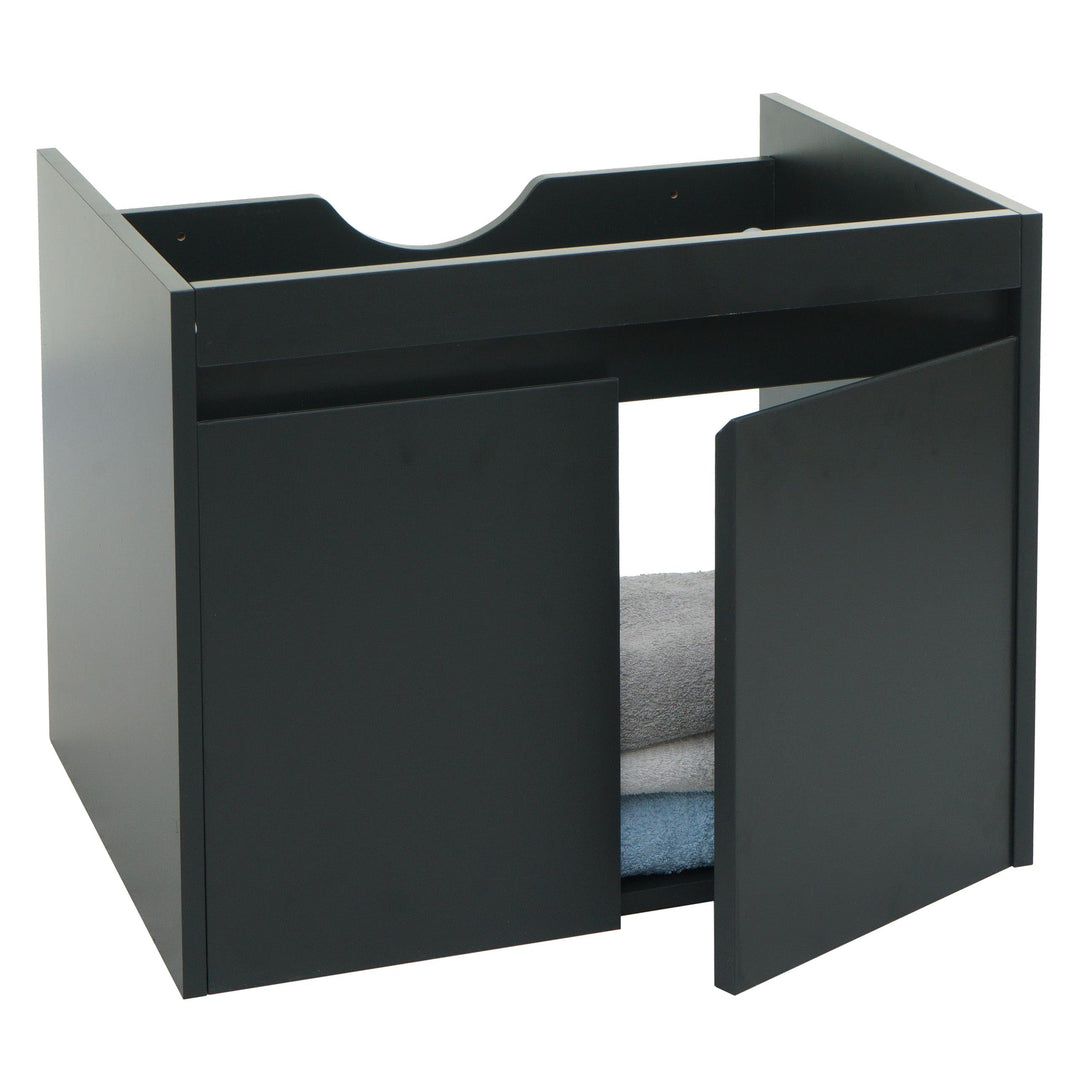 Waschbeckenunterschrank HWC-L86AM, Badezimmer Waschtisch Unterschrank, FSC® Melamin 2 Türen 48x59x46