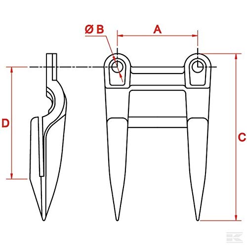 Kramp 5 Stück Doppelfinger Dronningborg für Mähdrescher Schneidwerk 44102900GP
